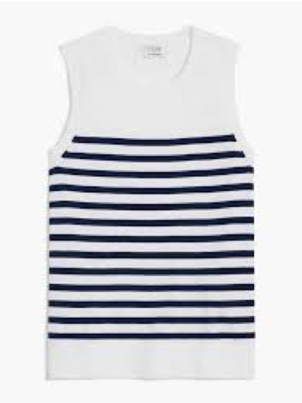 NWOT J Crew factory sweater tank medium navy striped